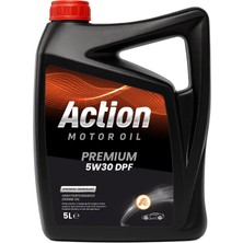 Action Tam Sentetik Motor Yağı Premium 5W30 Dpf 5 Lt - Euro 5/6 Uyumlu Motor Yağı