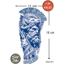 Trakya Tattoo 1 Ay Kalıcı Dövme Yarım Kol Herkül ve Nemea Aslanı Geçici Dövme