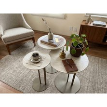 Nuv Home Gözde Üçlü Yan Sehpa & Koltuk Sehpası Seti