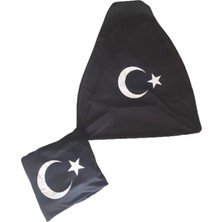 Siyah Penye Servis Kılıfı, Türk Bayraklı, Şık ve Koruyucu Tasarım