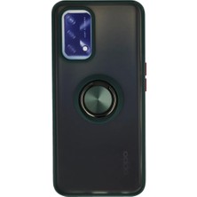 Mir Kitap Newface Oppo A74 4g Kılıf Montreal Yüzüklü Silikon Kapak - Yeşil