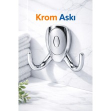 DESIPHON Krom Askı Çiftli Metal Vestiyer Askısı Duvar Askılığı Elbise Mont Çanta Askısı Parlak Krom