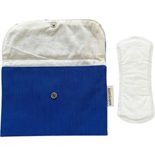 Sumicorn Design Keten Yıkanabilir Çıtçıt Detaylı Ped Çantası, Mini Cüzdan,kartlık,çanta Içi Düzenleyici