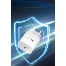 Marsilyan Konfulon C87C 30W Type-C Çıkışlı Ekstra DL50 1m Type-C To Lightning Kablolu Pd Şarj Cihazı - Beyaz