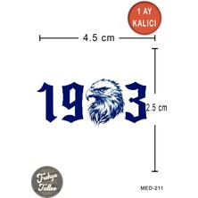 Trakya Tattoo 1 Ay Kalıcı Dövme Minimal 1903 Kartal Geçici Dövme