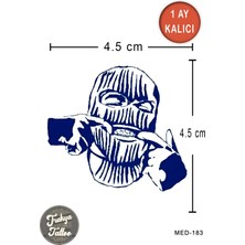 Trakya Tattoo 1 Ay Kalıcı Dövme Minimal Kar Maskeli Adam Geçici Dövme