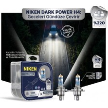 Duolight H4 Halojen Far Ampulü %220 Daha Parlak 4500K 12V 55W Trafik Onaylı Uzun Ömürlü 2'li Set Beyaz Işık