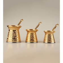 PremiumPort Klasik 3'lü Döküm Cezve Seti, 5-7 Kişilik, Indüksiyon Uyumlu