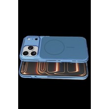 Marsilyan Apple iPhone 17 Pro Bruma Magsafe Kapak - Mavi