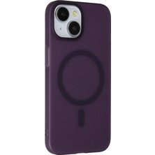 Marsilyan iPhone 15 Plus Tuna Pc Slim Magsafe Kapak - Derin Mor
