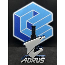 Goka 3D Craft Gigabyte Aorus (Mavi) Temalı Ayarlanabilir Ekran Kartı Tutucu | Gpu Destek Aparatı