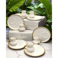 Yumuk Shop Şah Serisi 6 Kişilik Lüks Kahve Fincan Takımı 90 ml