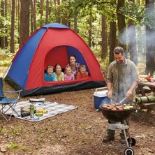 By Nevser® 6 Kişilik Manuel Kurulum Kamp Çadırı – Aile, Doğa, Piknik ve Outdoor Kamp Çadırı 220X250X150 cm