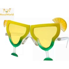 Markaon Üreticiniz Margarita Bardak Şeklinde Parti Gözlüğü Sarı 16X8 cm YN1348