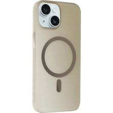 Marsilyan iPhone 15 Plus Tuna Pc Slim Magsafe Kapak - Titan Gri