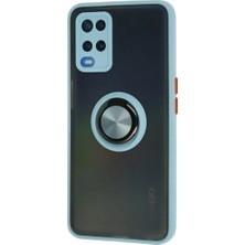 Decostyle Newface Oppo A54 4g Kılıf Montreal Yüzüklü Silikon Kapak - Buz Mavi