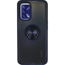 Decostyle Newface Oppo A74 4g Kılıf Montreal Yüzüklü Silikon Kapak - Lacivert