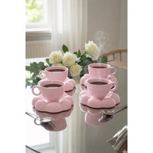 Yumuk Shop Puffyl 4 Kişilik 8 Parça Double Kahve Fincan Takımı 120 ml