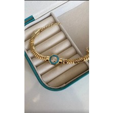 Mimoza Accessories Mavi Taş Halka Bileklik