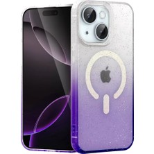 Decostyle Newface Apple iPhone 15 Pummel Shiny Magsafe Kapak - Mor
