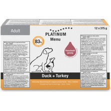 Platinum Ördekli ve Hindili Yaş Köpek Maması 375GR