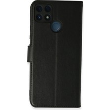 Morado Se siente Perfecto Realme C25 Kılıf Trend S Plus Kapaklı Kılıf - Siyah