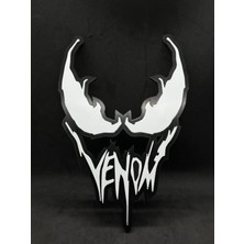 Goka 3D Craft Venom Özel Tasarım 3D Duvar Dekoru - Marvel Temalı Dekoratif Tablo 14 x 22CM