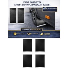 Otokap Universal Fiat Ducato Ön ve Arka Siyah Takım Paçalık Krom Detaylı 4 Lü Set