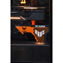 Goka 3D Craft Asus Tuf Gaming (Turuncu) Temalı Ayarlanabilir Ekran Kartı Tutucu | Gpu Destek Aparatı