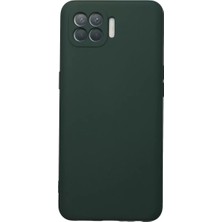 Senka Newface Reno 4 Lite Kılıf Nano Içi Kadife Silikon - Koyu Yeşil