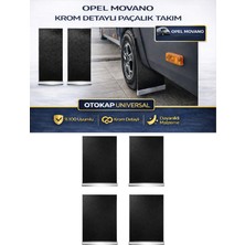 Otokap Universal Opel Movano Ön ve Arka Siyah Takım Paçalık Krom Detaylı 4 Lü Set