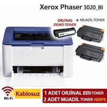 Xerox Phaser 3020V_BI+2T Wi-Fi Mono Lazer Yazıcı +2 Adet Muadil Toner Hediye