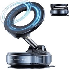 Caralp 360° Ayarlanabilir Vakumlu Güçlü Manyetik Araç Telefon Tutucu Magsafe Uyumlu Vakumlu Vantuz 360° Katlanabilir Telefon Tutucu Geliştirilmiş Versiyon