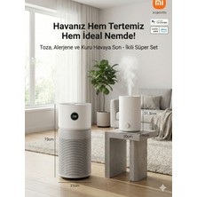 Xiaomi 125M² Geniş Alan Etkili Akıllı Hava Temizleme Makinesi Koku Duman ve Tüy Giderici + Hava Nemlendirici, Aktif Karbon Filtreli Akıllı Sensörlü OLED Ekranlı