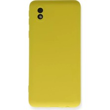 Senka Newface Samsung Galaxy A01 Core Kılıf Nano Içi Kadife Silikon - Sarı