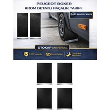 Otokap Universal Peugeot Boxer Paçalık Takımı Ön Arka Siyah Krom Detaylı 4 Lü Set Çamurluk Tozluk Aksesuar