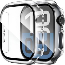 Dexmon Apple Watch 11 10 42MM Uyumlu Sararmaz Şeffaf Sert Kasa ve Ekran Koruyucu Tam Koruma