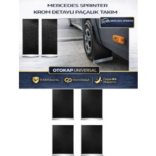 Otokap Universal Mercedes Sprinter Ön ve Arka Siyah Takım Paçalık Krom Detaylı 4 Lü Set