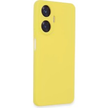 Senka Newface Realme C55 Kılıf Nano Içi Kadife Silikon - Sarı