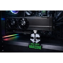 Goka 3D Craft Call Of Duty Warzone Ghost Temalı Bal Peteği Dokulu Ayarlanabilir Gpu Tutucu - Ekran Kartı Tutucu