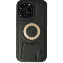 Senka Newface Iphone 14 Pro Kılıf Merkür Magneticsafe Standlı Kapak - Koyu Yeşil