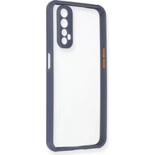 Senka Newface Realme 7 Kılıf Miami Şeffaf Silikon - Gri
