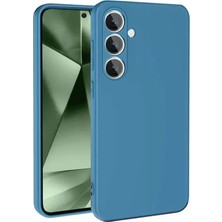 Senka Newface Samsung Galaxy S24 Fe Kılıf Nano Içi Kadife Silikon - Mavi