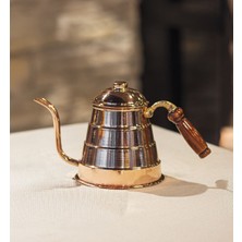 PremiumPort Bakır Demlik Dilimli Model, Şık ve Dayanıklı Çay Demleme Aracı