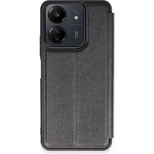 Senka Newface Redmi 13C Kılıf Flip Cover - Siyah