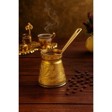 PremiumPort Istiridye Desenli Döküm Cezve 4 Kişilik, Mıknatıslı Ocaklara Uyumlu