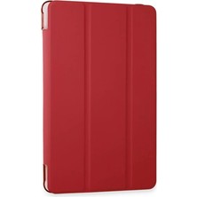 Senka Newface Samsung Galaxy X610 Tab S9 Fe Plus 12.4 Kılıf Tablet Smart Kılıf - Kırmızı