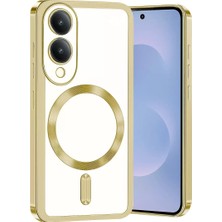 Senka Newface Samsung Galaxy S25 Edge Kross Magneticsafe Kapak - Gold