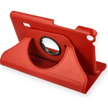 Senka Newface Huawei Mediapad T3 7 Kılıf 360 Tablet Deri Kılıf - Kırmızı