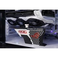 Goka 3D Craft Asus Rog Edition: Custom Bal Peteği & Karbon Fiber Dokulu Ayarlanabilir Gpu Tutucu